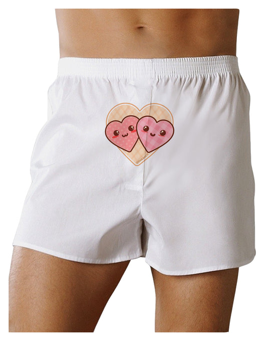 Super Cute Kawaii Hearts Front Print Boxer Shorts-Boxer Shorts-TooLoud-White-Small-Davson Sales