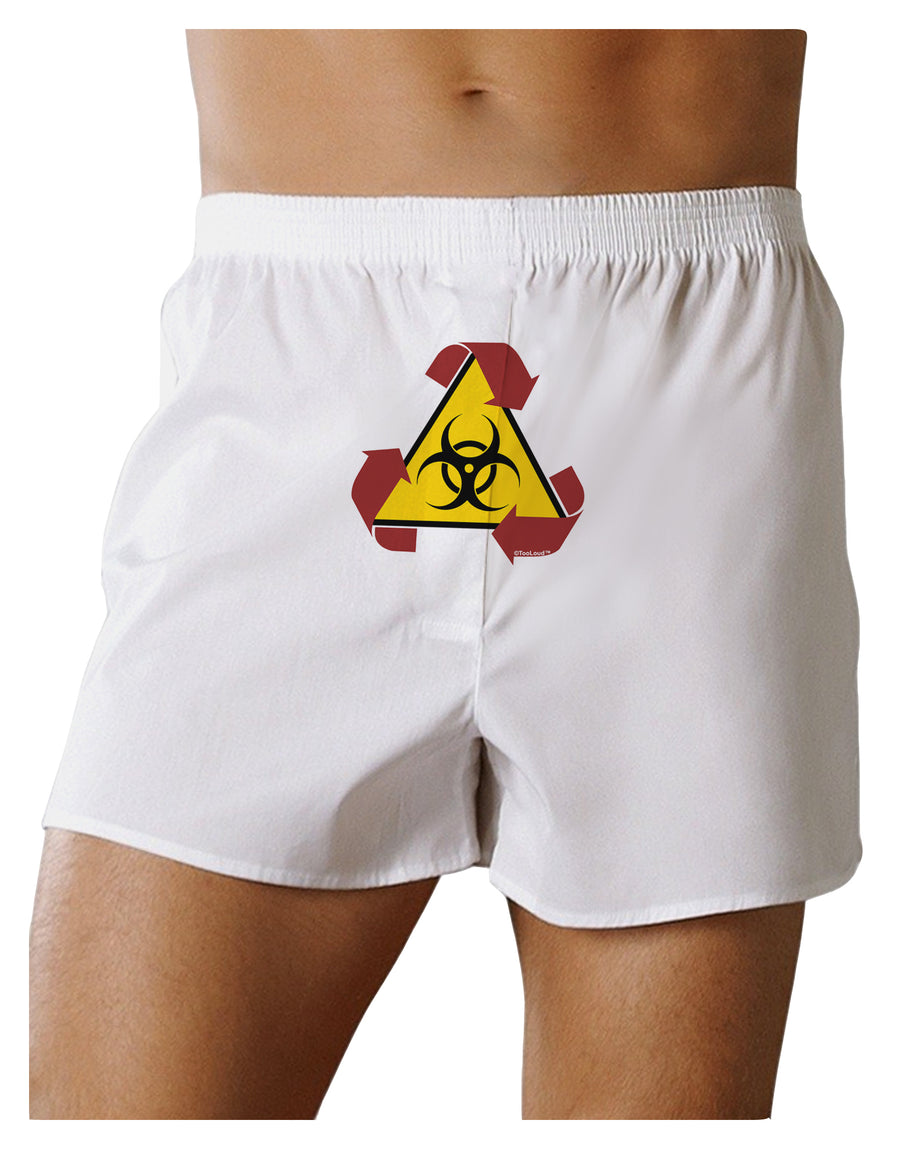 Recycle Biohazard Sign Front Print Boxers Shorts by TooLoud-Boxer Shorts-TooLoud-White-Small-Davson Sales