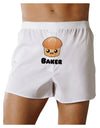 Baker Cute Roll Front Print Boxer Shorts-Boxer Shorts-TooLoud-White-Small-Davson Sales