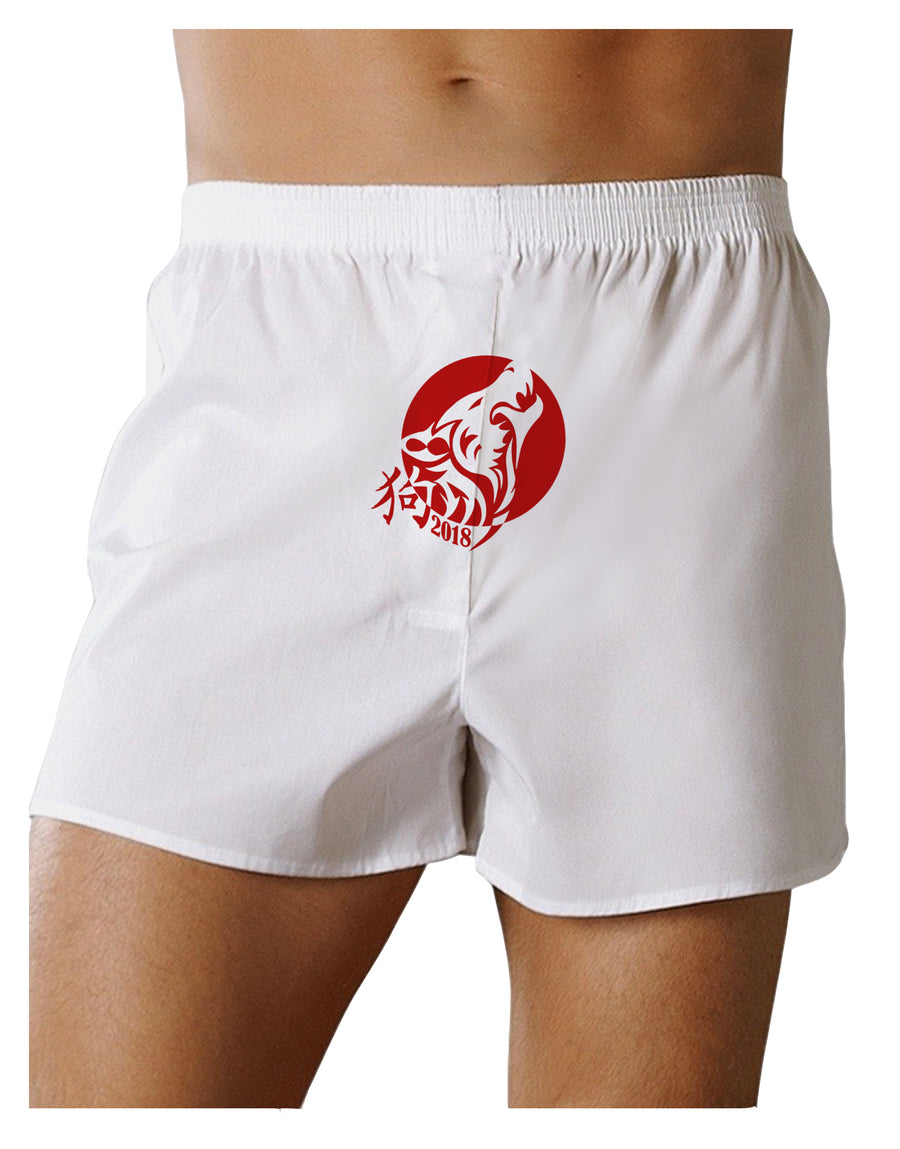 Chinese New Year 2018 Dog Front Print Boxers Shorts by TooLoud-Boxer Shorts-TooLoud-White-Small-Davson Sales