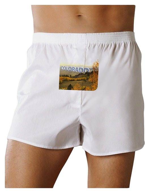 Colorado Postcard Gentle Sunrise Front Print Boxer Shorts by-Boxer Shorts-TooLoud-White-Small-Davson Sales