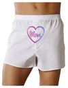 Mom Heart Design - Gradient Colors Front Print Boxer Shorts by TooLoud-Boxer Shorts-TooLoud-White-Small-Davson Sales