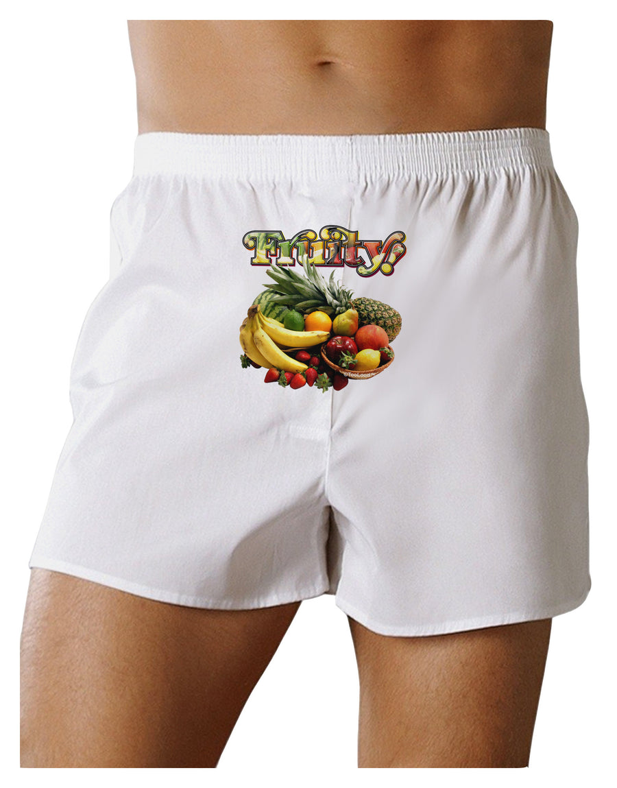 Fruity Fruit Basket 2 Front Print Boxer Shorts-Boxer Shorts-TooLoud-White-Small-Davson Sales