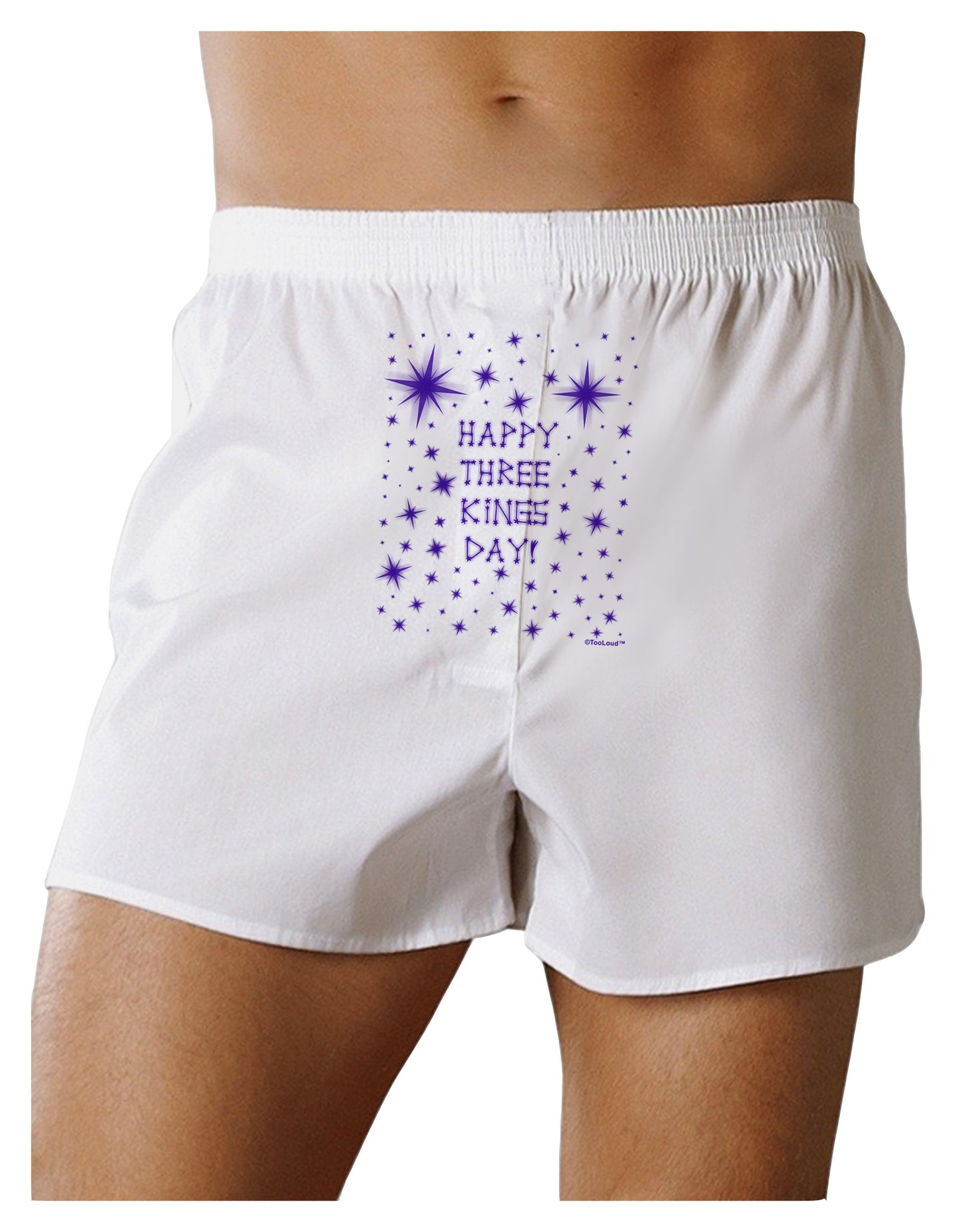 Happy Three Kings Day - Shining Stars Front Print Boxer Shorts by TooLoud-Boxer Shorts-TooLoud-White-Small-Davson Sales