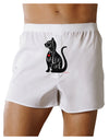 My Cat Is My Valentine Front Print Boxers Shorts by TooLoud