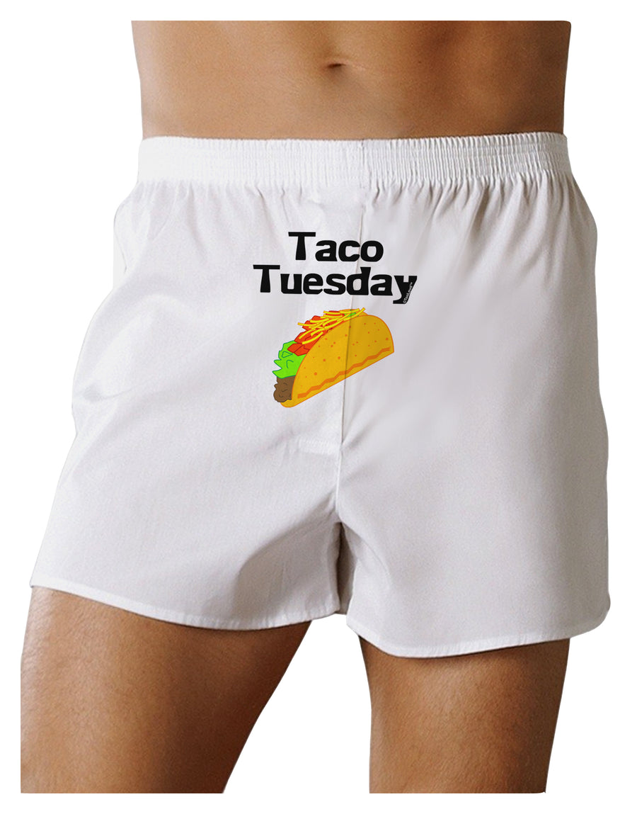 Taco Tuesday Design Front Print Boxers Shorts by TooLoud-Boxer Shorts-TooLoud-White-Small-Davson Sales