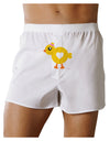 Cute Chick with Bow Front Print Boxer Shorts by TooLoud-Boxer Shorts-TooLoud-White-Small-Davson Sales