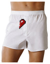 Couples Pixel Heart Design - Right Front Print Boxer Shorts by TooLoud-Boxer Shorts-TooLoud-White-Small-Davson Sales