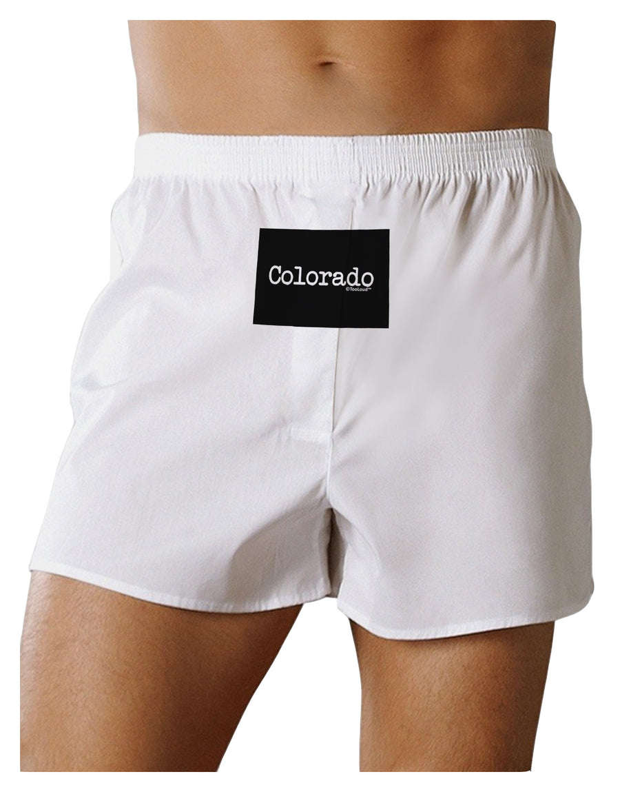 Colorado - United States Shape Front Print Boxer Shorts by TooLoud-Boxer Shorts-TooLoud-White-Small-Davson Sales