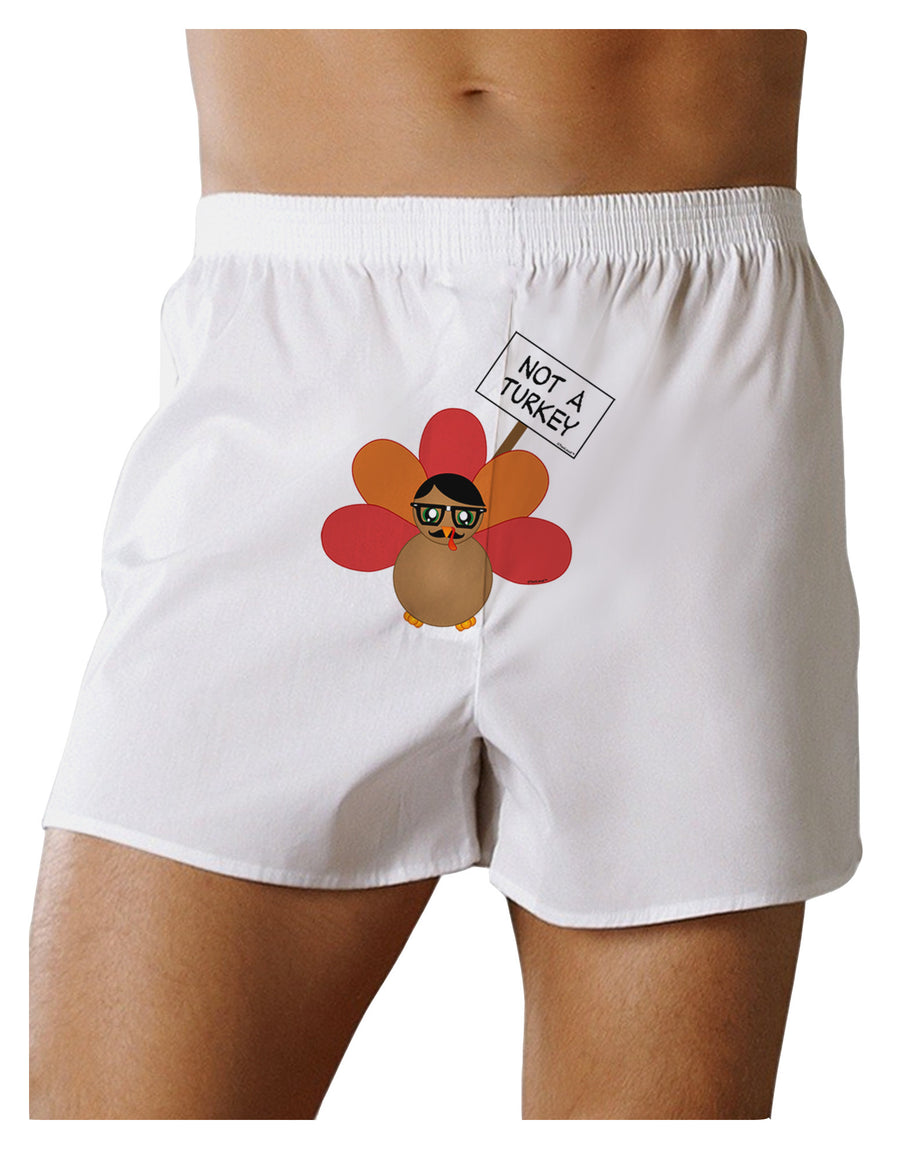 Thanksgiving Turkey in Disguise Front Print Boxer Shorts by TooLoud-Boxer Shorts-TooLoud-White-Small-Davson Sales