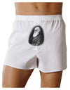 Charles Darwin Black and White Front Print Boxers Shorts by TooLoud-Boxer Shorts-TooLoud-White-Small-Davson Sales