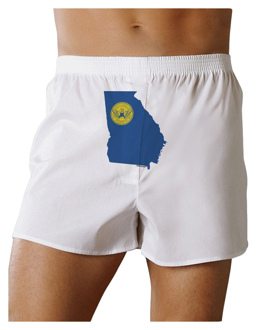 Atlanta Georgia Flag Front Print Boxer Shorts-Boxer Shorts-TooLoud-White-XX-Large-Davson Sales