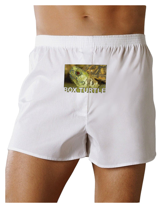 Menacing Turtle with Text Front Print Boxer Shorts-Boxer Shorts-TooLoud-White-Small-Davson Sales