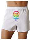 Rainbow Distressed Feminism Symbol Front Print Boxer Shorts-Boxer Shorts-TooLoud-White-Small-Davson Sales