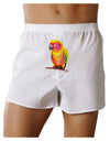 Sun Conure Parrot Watercolor Front Print Boxer Shorts-Boxer Shorts-TooLoud-White-Small-Davson Sales