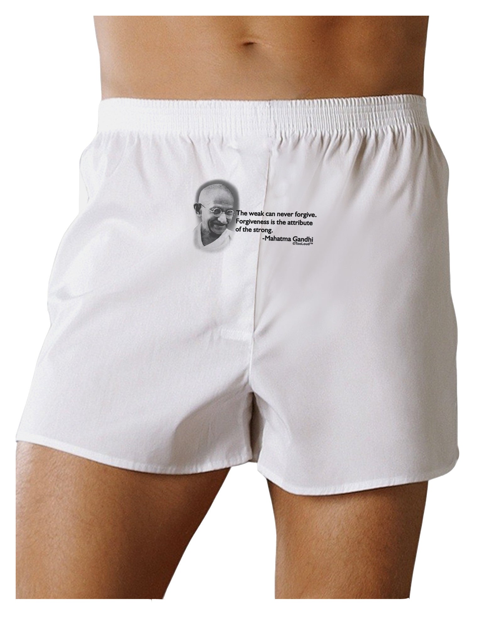 The Weak Can Never Forgive Front Print Boxer Shorts-Boxer Shorts-TooLoud-White-Small-Davson Sales