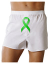 Lyme Disease Awareness Ribbon - Lime Green Front Print Boxer Shorts-Boxer Shorts-TooLoud-White-Small-Davson Sales