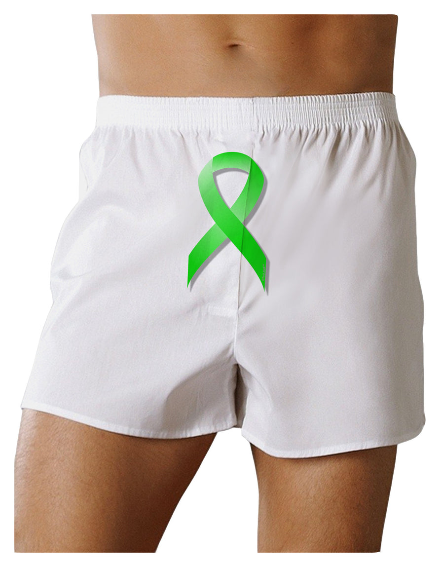 Lyme Disease Awareness Ribbon - Lime Green Front Print Boxer Shorts-Boxer Shorts-TooLoud-White-Small-Davson Sales