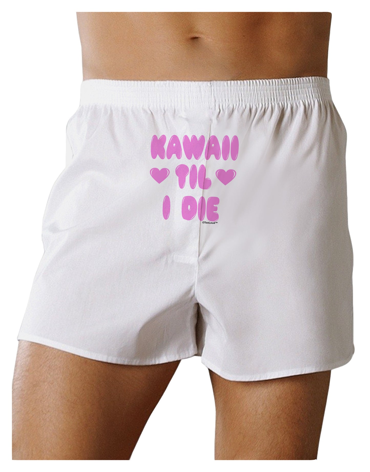 Kawaii Til I Die - Design - Magenta Front Print Boxer Shorts by TooLoud-Boxer Shorts-TooLoud-White-Small-Davson Sales