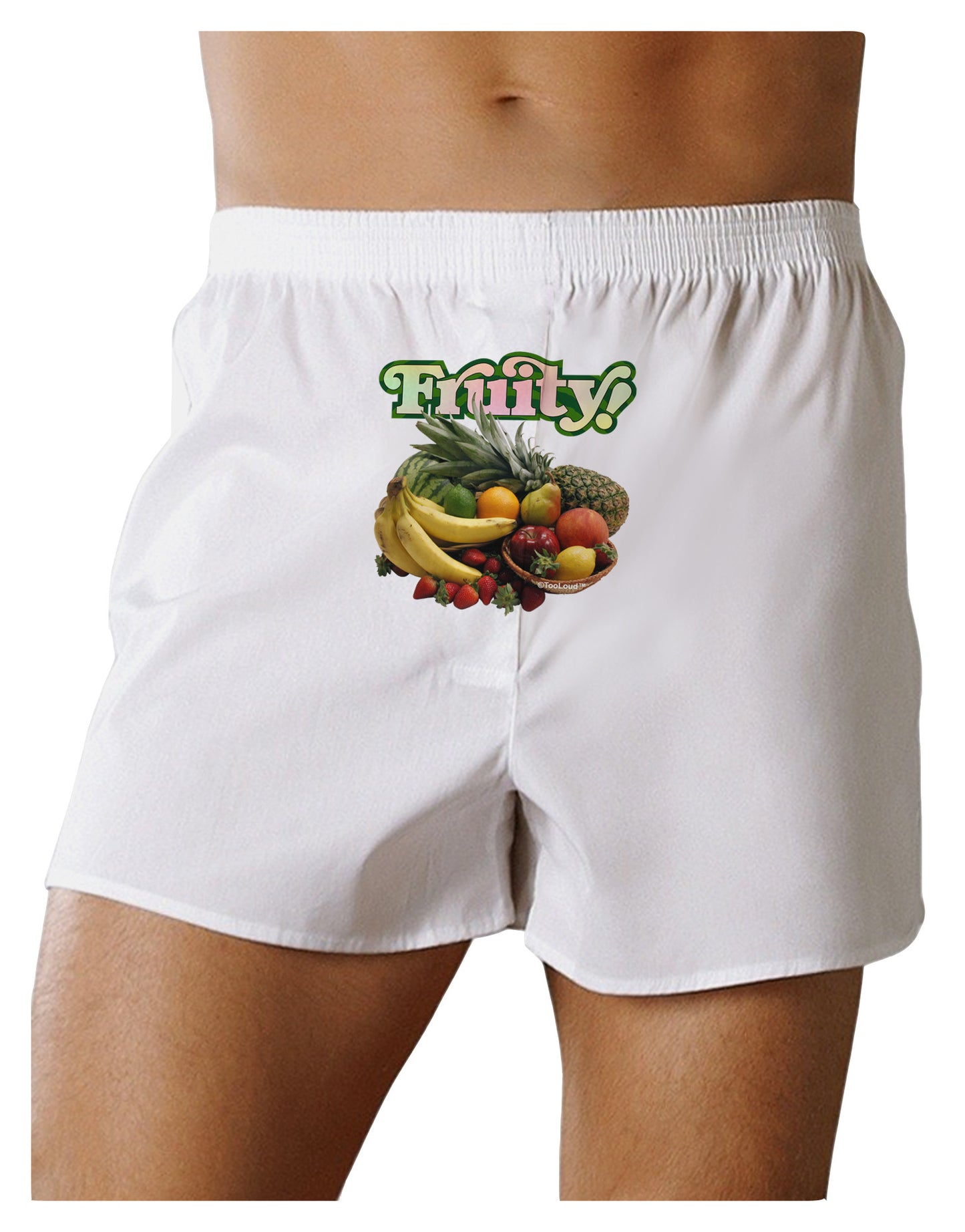 Fruity Fruit Basket Front Print Boxer Shorts-Boxer Shorts-TooLoud-White-Small-Davson Sales