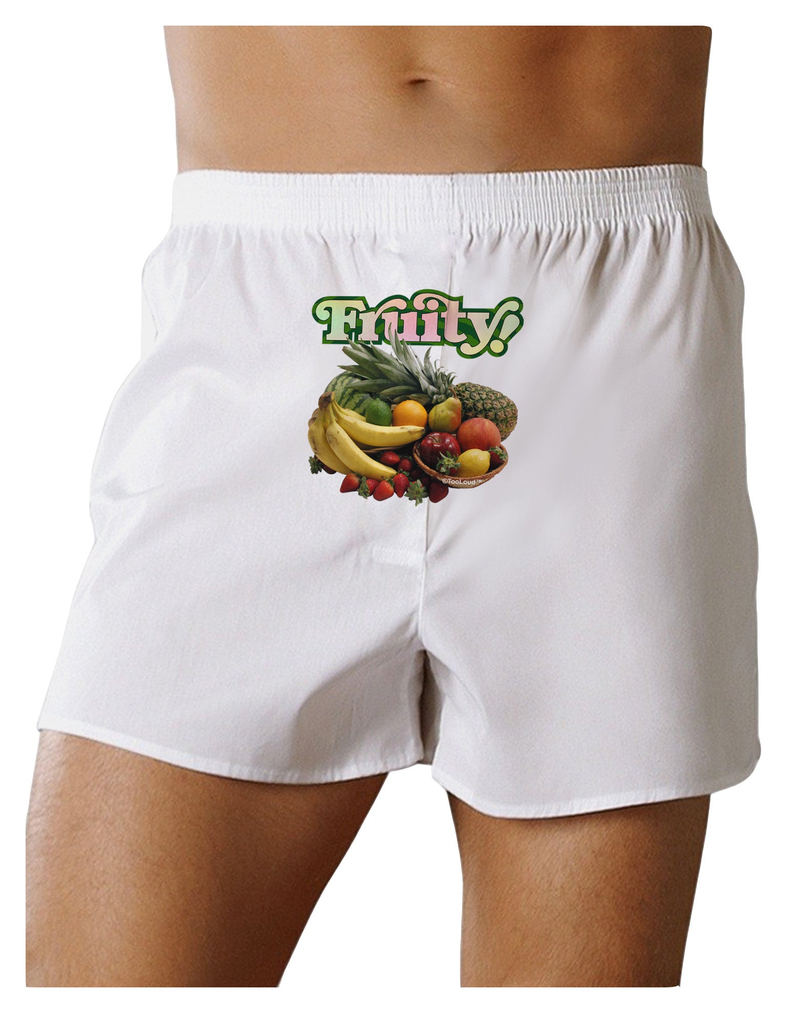 Fruity Fruit Basket Front Print Boxer Shorts-Boxer Shorts-TooLoud-White-Small-Davson Sales