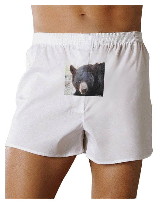Staring Black Bear Front Print Boxer Shorts-Boxer Shorts-TooLoud-White-Small-Davson Sales