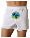 Palm Trees Silhouette - Beach Sunset Design Front Print Boxer Shorts-Boxer Shorts-TooLoud-White-Small-Davson Sales