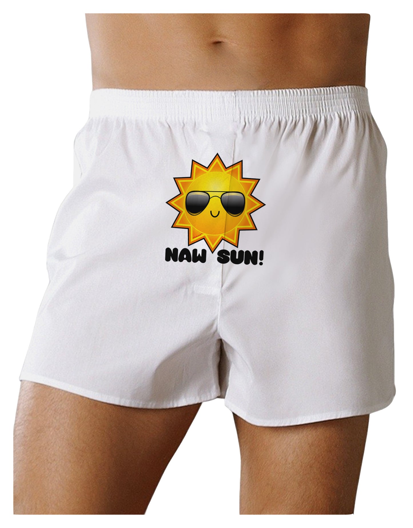 Naw Sun Cute Sun Front Print Boxer Shorts-Boxer Shorts-TooLoud-White-Small-Davson Sales