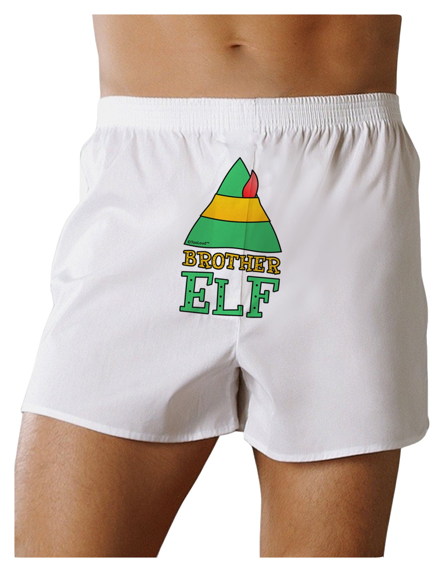Matching Christmas Design - Elf Family - Brother Elf Front Print Boxer Shorts-Boxer Shorts-TooLoud-White-Small-Davson Sales
