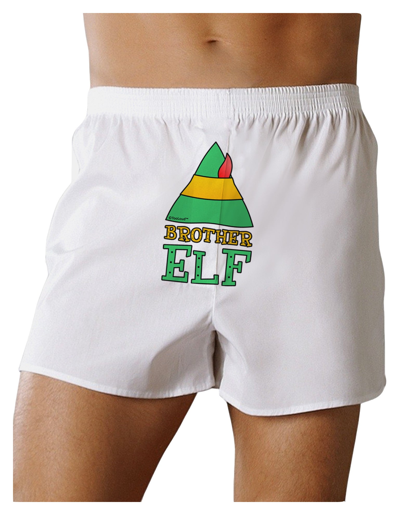 Matching Christmas Design - Elf Family - Brother Elf Front Print Boxer Shorts-Boxer Shorts-TooLoud-White-Small-Davson Sales