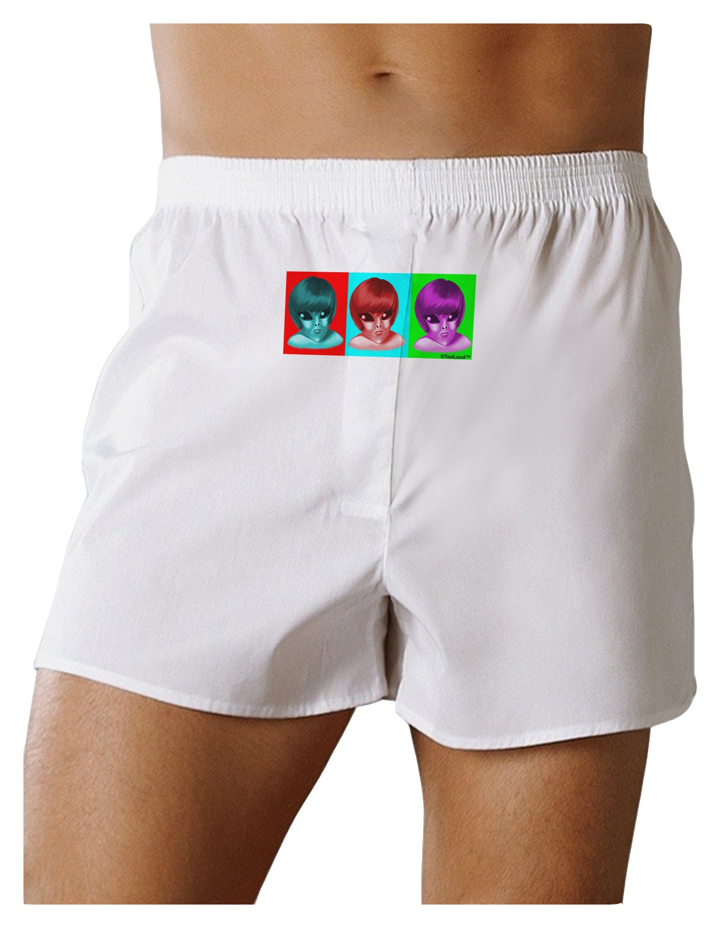 Extraterrestial Pop-art #1 Front Print Boxer Shorts by TooLoud-Boxer Shorts-TooLoud-White-Small-Davson Sales