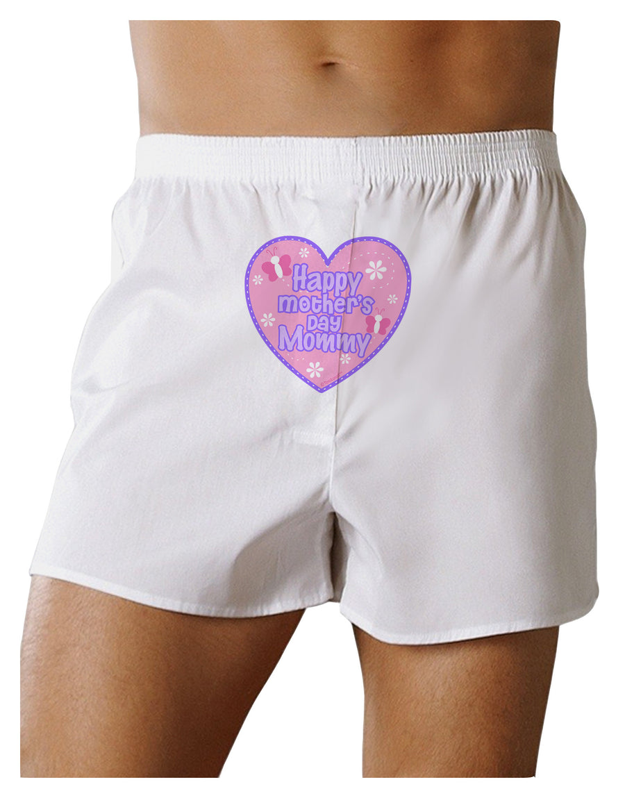 Happy Mother's Day Mommy - Pink Front Print Boxer Shorts by TooLoud-Boxer Shorts-TooLoud-White-Small-Davson Sales