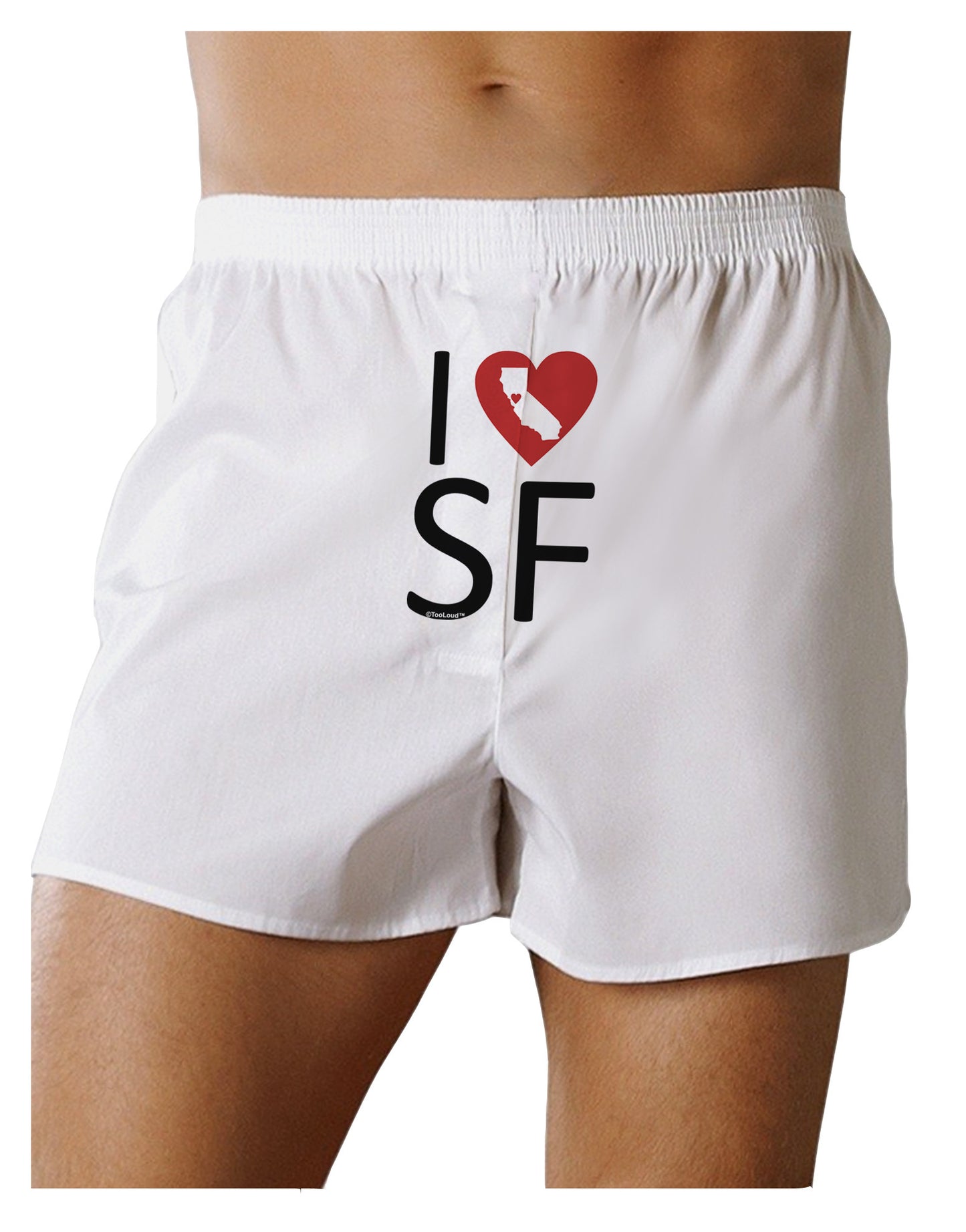 I Heart San Francisco Front Print Boxer Shorts-Boxer Shorts-TooLoud-White-Small-Davson Sales