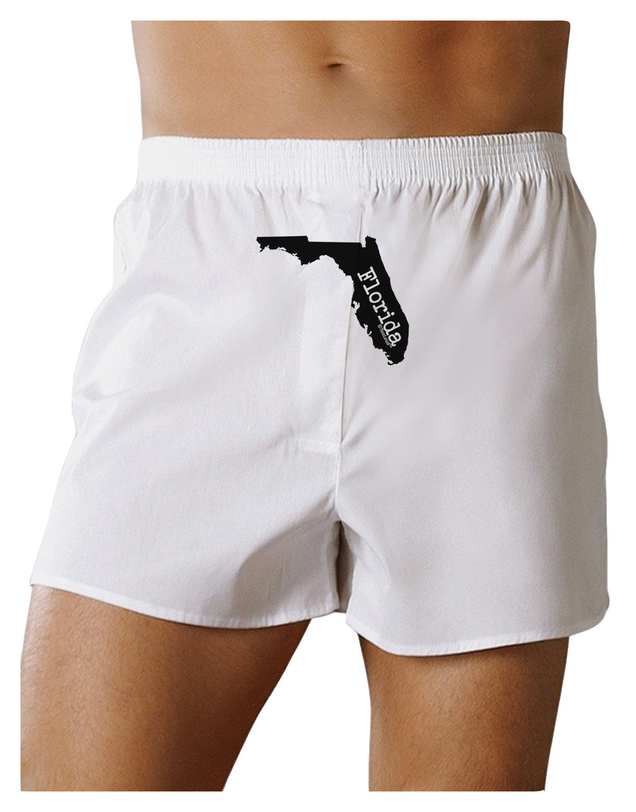 Florida - United States Shape Front Print Boxer Shorts by TooLoud-Boxer Shorts-TooLoud-White-Small-Davson Sales