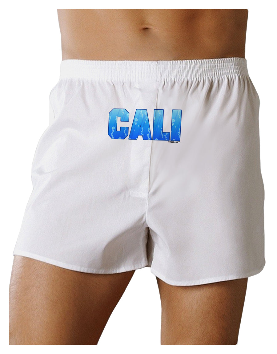 Cali Ocean Bubbles Front Print Boxers Shorts by TooLoud-Boxer Shorts-TooLoud-White-Small-Davson Sales