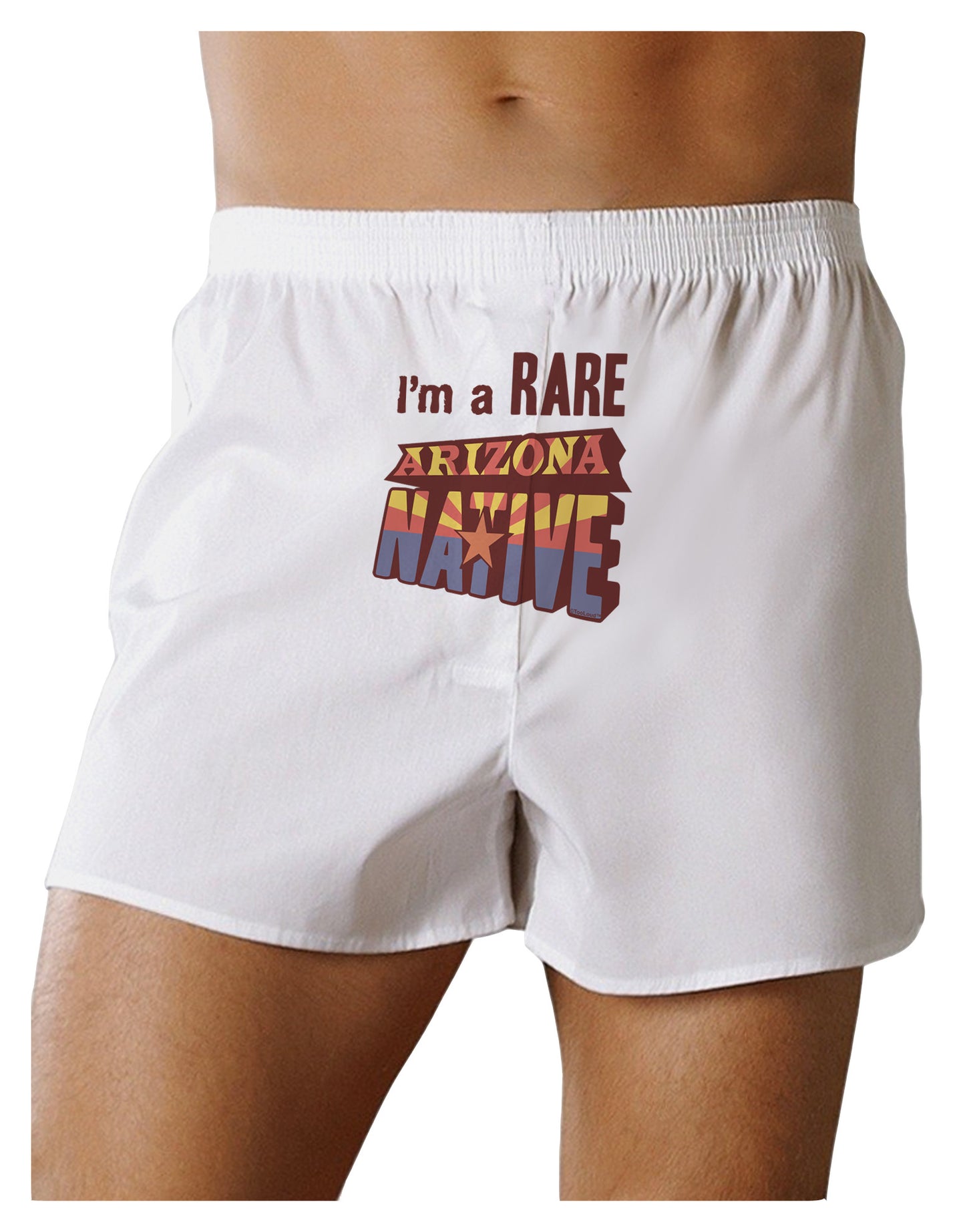 I'm a Rare Arizona Native Front Print Boxer Shorts-Boxer Shorts-TooLoud-White-Small-Davson Sales