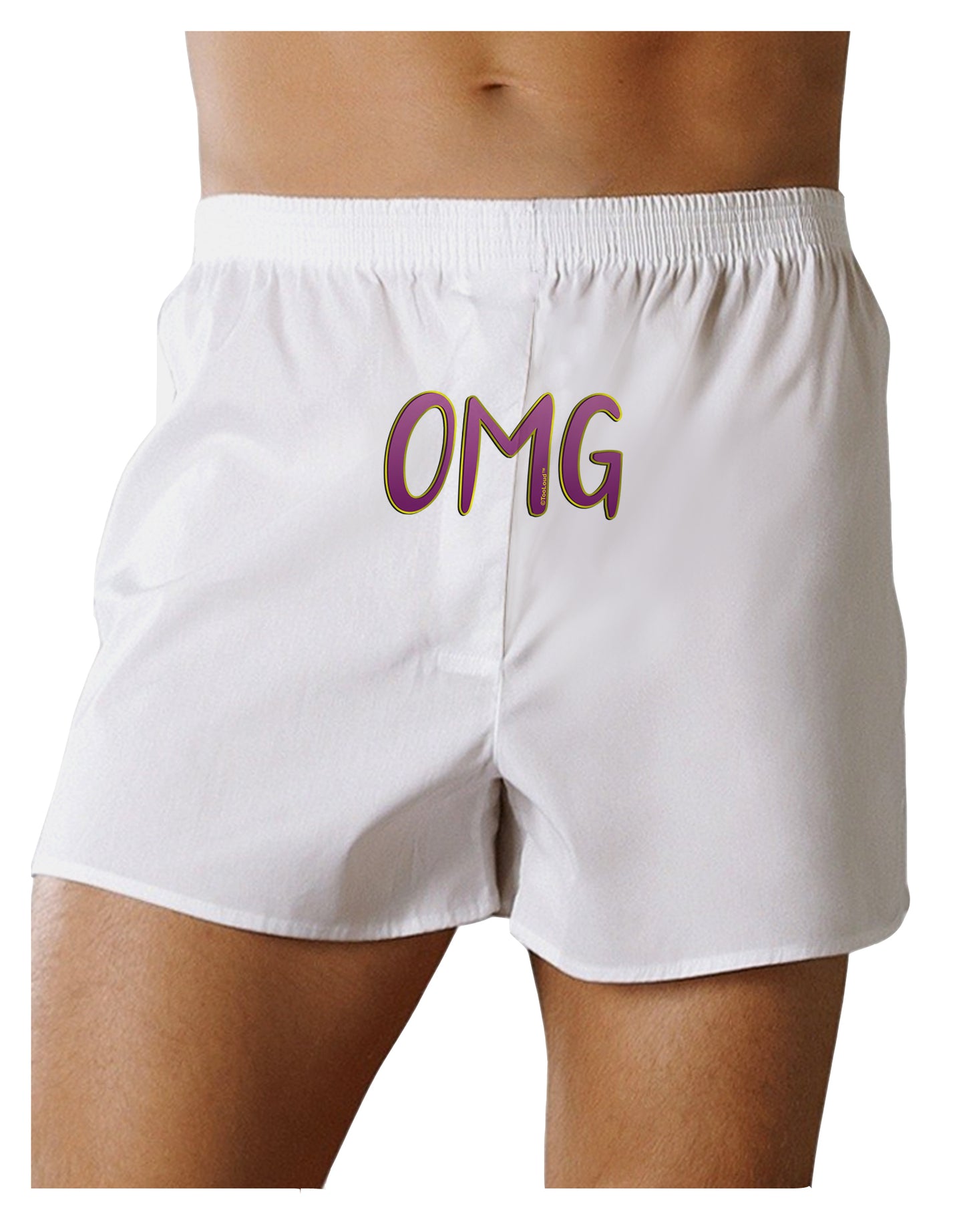 OMG Front Print Boxer Shorts by TooLoud-Boxer Shorts-TooLoud-White-Small-Davson Sales