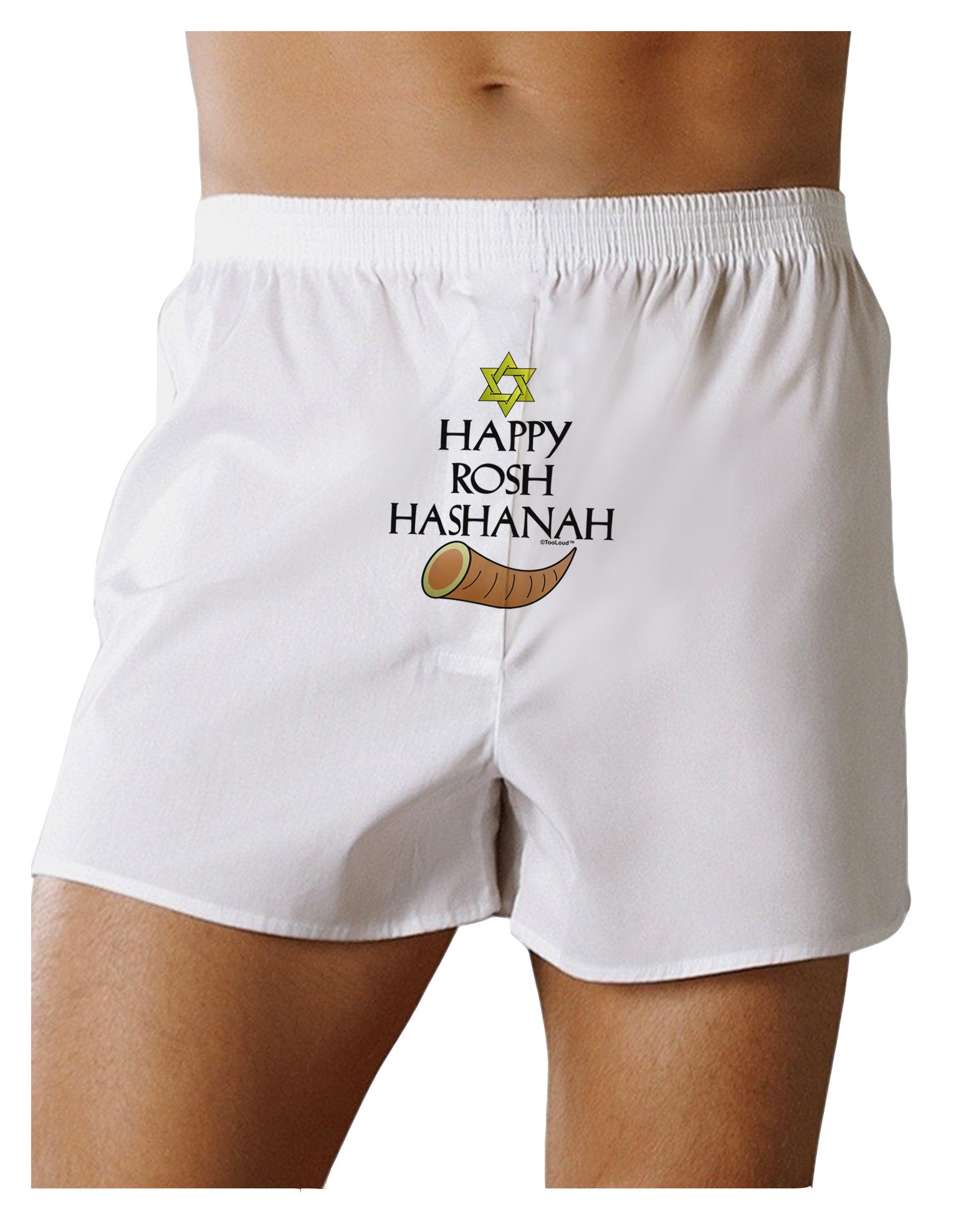 Happy Rosh Hashanah Front Print Boxer Shorts-Boxer Shorts-TooLoud-White-Small-Davson Sales