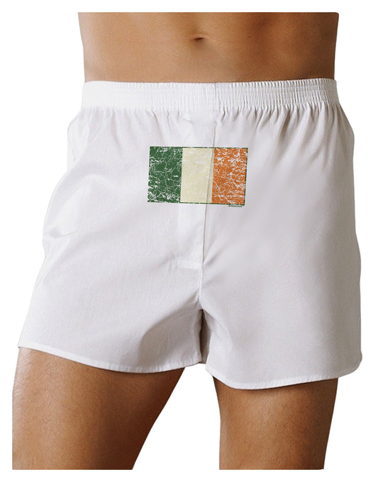 Distressed Irish Flag - Flag of Ireland Front Print Boxer Shorts-Boxer Shorts-TooLoud-White-Small-Davson Sales