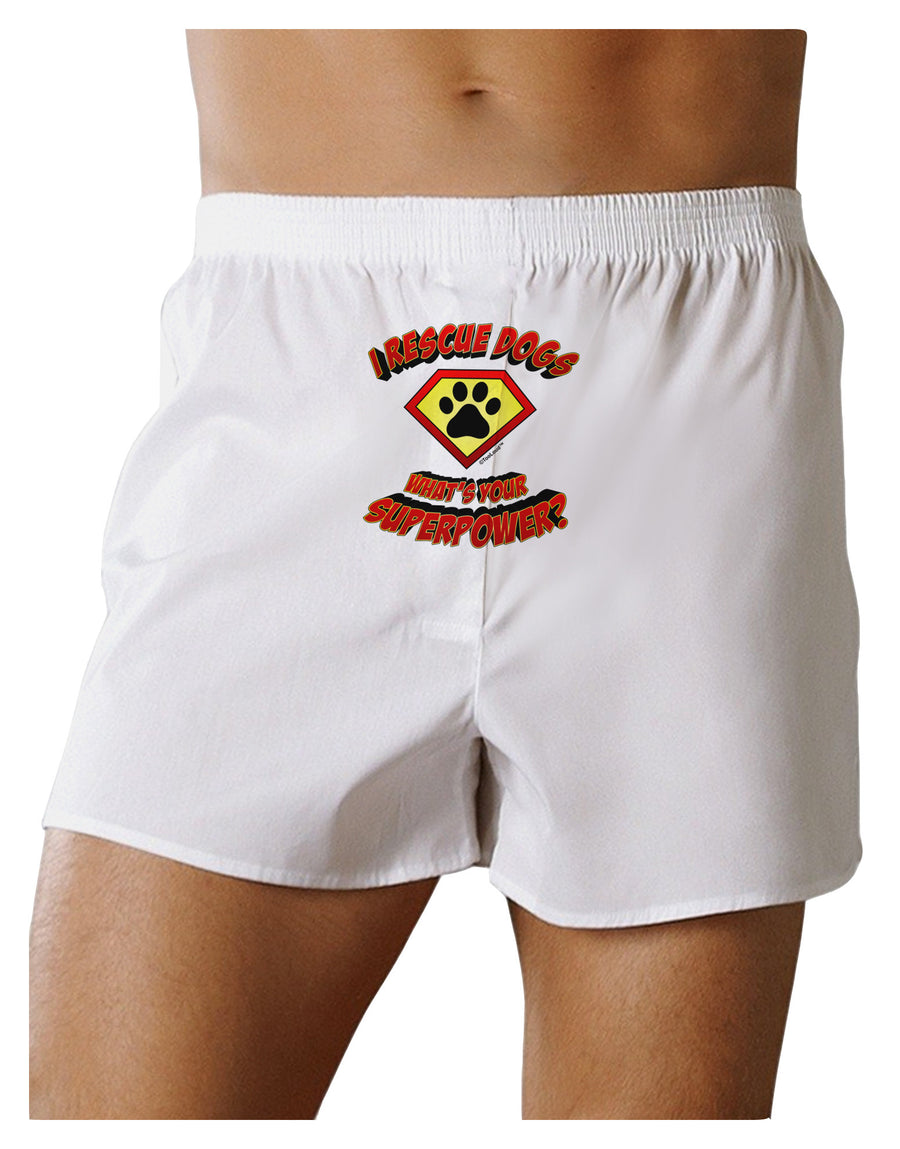 Rescue Dogs - Superpower Front Print Boxer Shorts-Boxer Shorts-TooLoud-White-Small-Davson Sales