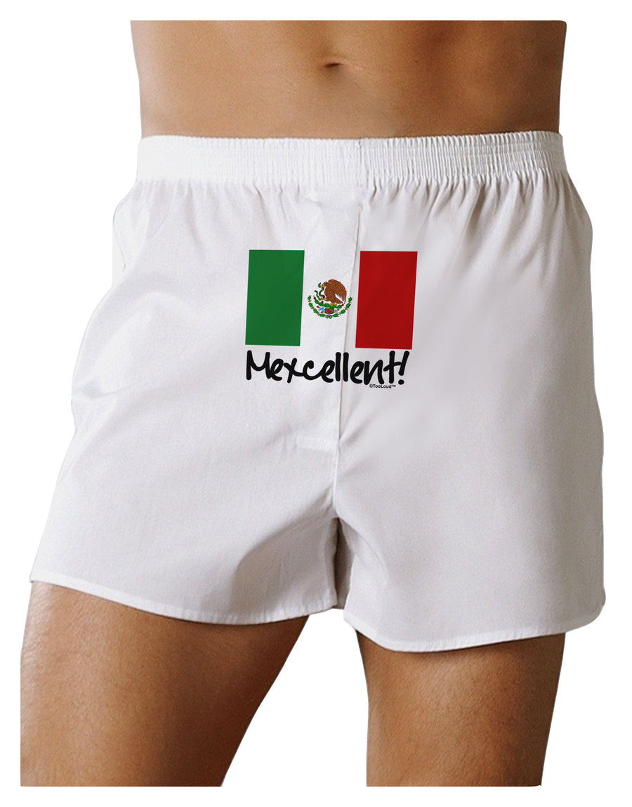 Mexcellent - Mexican Flag Front Print Boxer Shorts-Boxer Shorts-TooLoud-White-Small-Davson Sales