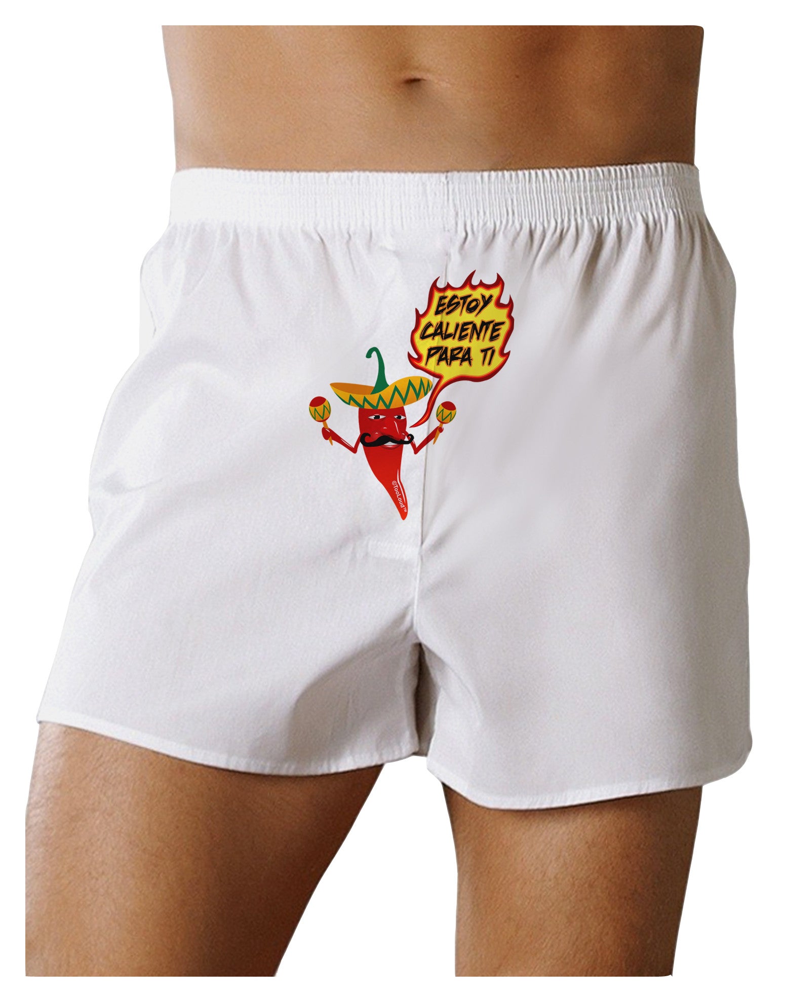 Estoy Caliente Para Ti Front Print Boxer Shorts-Boxer Shorts-TooLoud-White-Small-Davson Sales