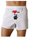 I Heart My Pug Front Print Boxers Shorts by TooLoud-Boxer Shorts-TooLoud-White-Small-Davson Sales