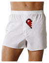 Couples Pixel Heart Design - Left Front Print Boxer Shorts by TooLoud-Boxer Shorts-TooLoud-White-Small-Davson Sales