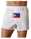 TooLoud Distressed Philippines Flag Front Print Boxers Shorts-Mens Boxers-TooLoud-White-Small-Davson Sales