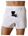 Louisiana - United States Shape Front Print Boxers Shorts by TooLoud-Boxer Shorts-TooLoud-White-Small-Davson Sales