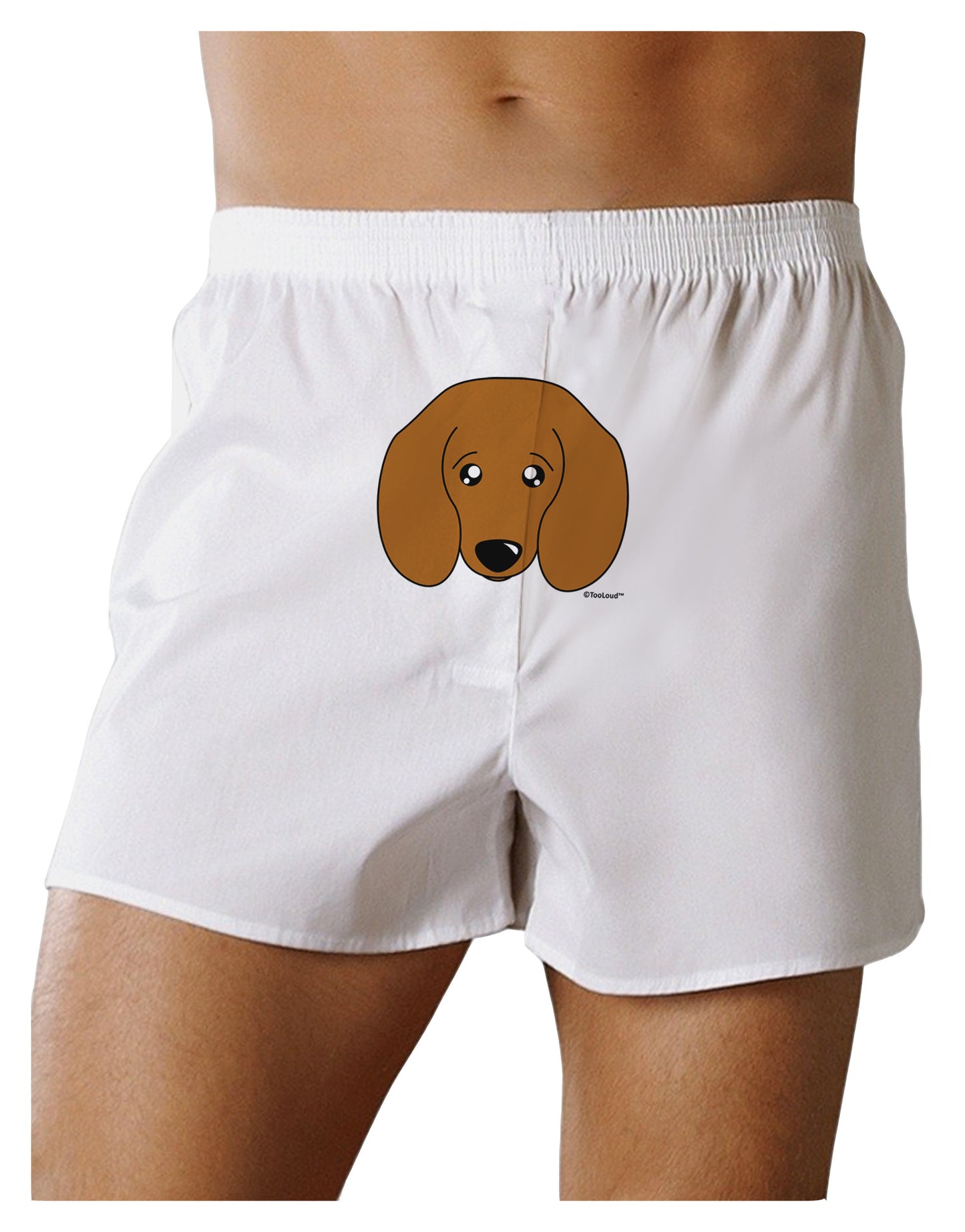 Cute Doxie Dachshund Dog Front Print Boxer Shorts by TooLoud-Boxer Shorts-TooLoud-White-Small-Davson Sales
