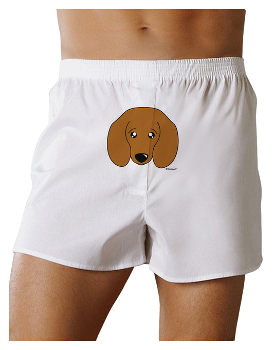 Cute Doxie Dachshund Dog Front Print Boxer Shorts by TooLoud-Boxer Shorts-TooLoud-White-Small-Davson Sales