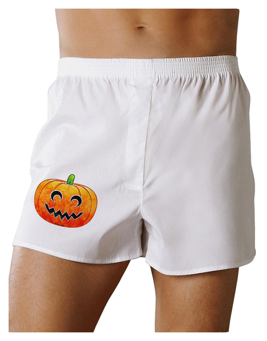 Jack-O-Lantern Watercolor Boxer Shorts-Boxer Shorts-TooLoud-White-Small-Davson Sales