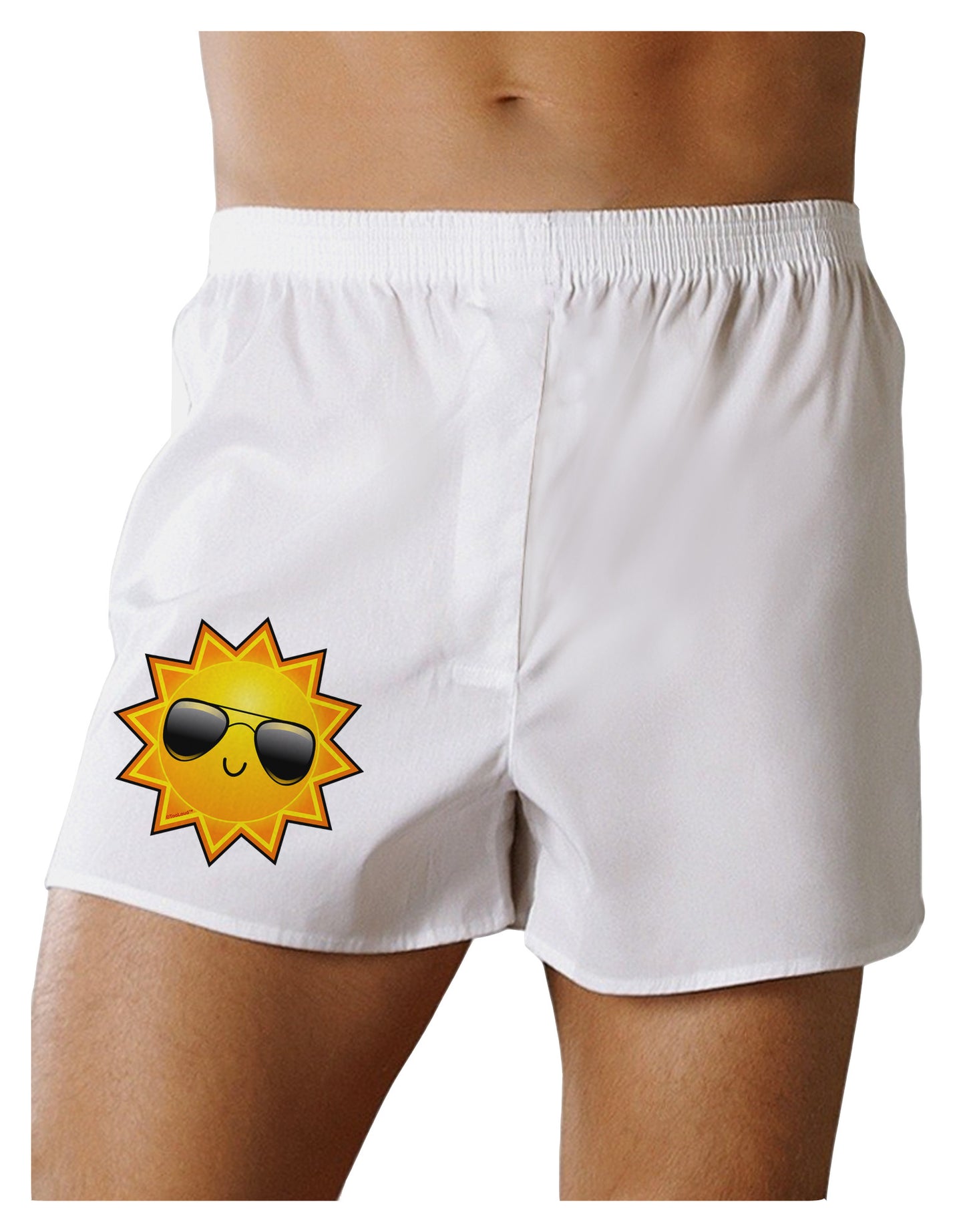 Sun With Sunglasses Boxer Shorts-Boxer Shorts-TooLoud-White-Small-Davson Sales